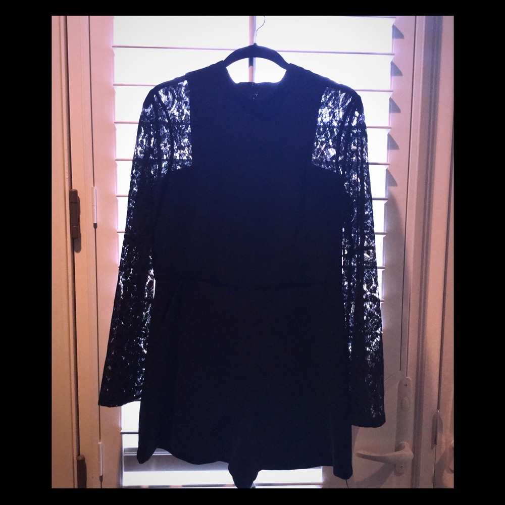BCBGeneration Dressy Black Romper NWOT